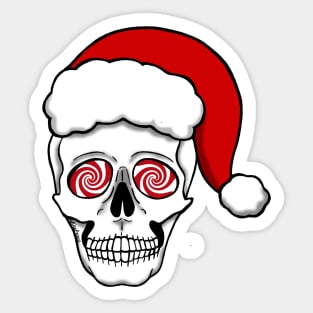 Christmas Skull Sticker